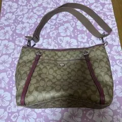 Coach ショルダーバッグ ベージュ/ピンク