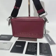 新品未使用DIESEL ディーゼル エンボスビッグロゴ レザー 2way バッグ