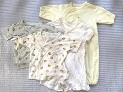 【4枚セット】新生児〜⭐︎半袖プレオール 半袖肌着 長袖ドレスオール