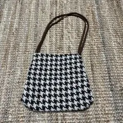 ハウンドトゥース柄ショルダーバッグ