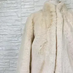 フォーエバー21 フェイクファージャケット スタンドカラー M【97-25】