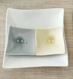 たち吉　角皿セット（大皿と小皿）橘吉