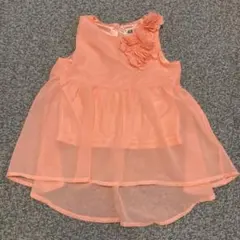 H&M ピンク ノースリーブ ワンピース EUR 98 (US 2-3Y)