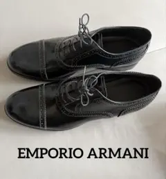 【ほぼ新品】エンポリオアルマーニ レザー ビジネスシューズ ストレートチップ