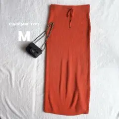 CIAOPANIC TYPY ー3キロ見え リブニット スカート 春 春色 M