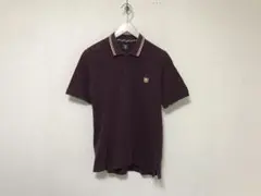 本物コムサコミューンCOMME CA COMMUNEロゴ刺繍半袖ポロシャツ赤L