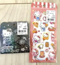 ハローキティ　ギャル　おはじきシールフレーク　ジュエルマシュマロステッカー