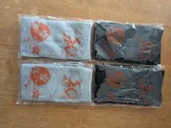 和柄 足袋 ソックス 4足セット グレー ブラック