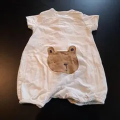 GAP クマのアップリケ付きロンパース
