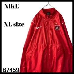 海外古着 NIKE ナイキ ジップアップジャケット ブルゾン 赤 刺繍 XL