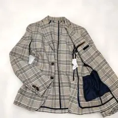 ZARA アンコン テーラードジャケット 48 グレンチェック 千鳥