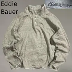 美品 Eddie Bauer エディーバウアー スナップT スウェット フリース