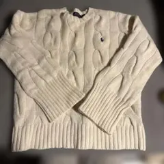 Polo Ralph Lauren ケーブルニットセーター XS アイボリー