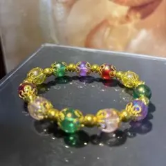 多色ビーズブレスレット