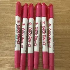 ZEBRA CHECK PEN-α ピンク 6本セット