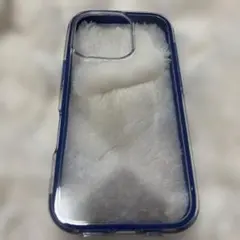 iPhone16proケース　MagSafe対応　ブルー　シリコン　耐衝撃　透明