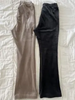 GU GIRLSヌクヌクニットコールフレアパンツ 130 2枚