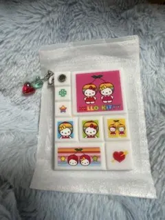 【新品】サンリオ　平成女児　シークレットタイルシール風ミニミラー　ハローキティ