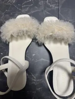 RANDA ラメチュールフリルヒールコンシャスサンダルのサムネイル
