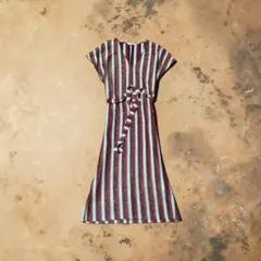 美品 ZARA TRAFALUC ストライプ柄 ロングワンピース Mサイズのサムネイル