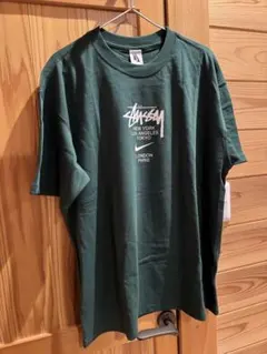 【希少】NIKE stussy コラボ　Tシャツ　メンズ　M グリーン　ナイキ