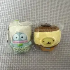 ちびっとも 和菓子 おかず キーホルダー　ポムポムプリリン　ハンギョドン