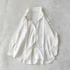 新品未使用 ADIEU TRISTESSE シルク混ピンタックカフスブラウス Mのサムネイル