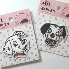 【新品未使用】ディズニー　刺繍ワッペン　シール　101匹わんちゃん　2点