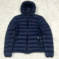 美品✨ラルフローレン パッカブル フード付ダウンジャケット ネイビーSポニー刺繍