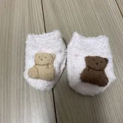 限定セール！現品限り！ジェラピケ　ベビー靴下 クマぬいぐるみピンク　ふわふわ