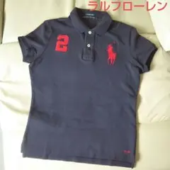 新品同様 ラルフローレン スキニーポロ ポロシャツ レディース L ネイビー