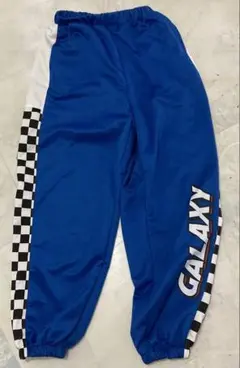 長ズボン　ダンス　スウェット　パンツ　スポーツ　青　ブルー　ワイド