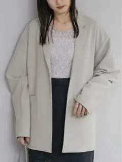 Kastane デザインオーバージャケット グリーン