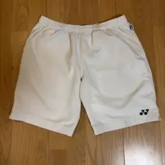 YONEX ホワイト ハーフパンツ Lサイズ