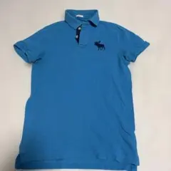 Abercrombie & Fitch 青 ポロシャツ Lサイズ