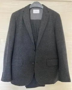 1円 美品 ヒューゴボス HUGO BOSS スーツ セットアップ 2B バーズアイ