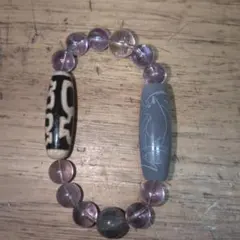 九尾の狐の天珠とご財神天神　ブレス