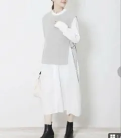 【美品】SONNYLABEL ニットベストxシャツワンピースセット