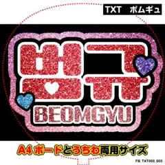 【ボムギュ／TXT】KPOP応援グッズ★ネームボード うちわ文字　推し活にぴった