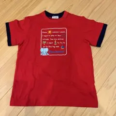moujonjon ムージョンジョン 半袖 Tシャツ カラフル 120 赤 ぞうのサムネイル