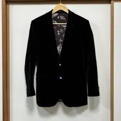 【極美品】ETRO エトロ ベルベットジャケット 裏地ペイズリー 希少ボタン