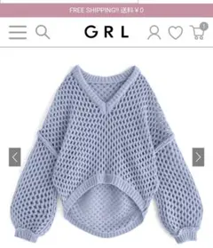 グレイル GRL ハニカムニットトップス[an1228]