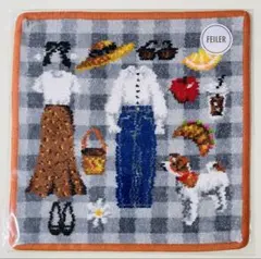 フェイラー PIQUE-NIQUE IENA ハンカチ オレンジ イエナ別注