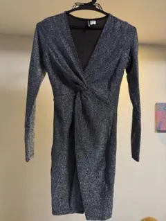 H&M Vネックミニワンピース XS
