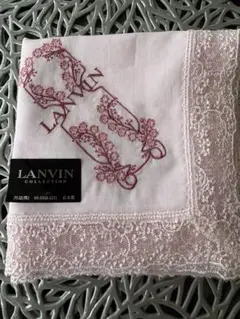 再値下げ‼️LANVIN COLLECTION ランバン レース ハンカチ 刺繍のサムネイル