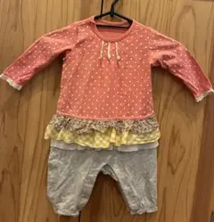 ブランシェス　ロンパース　ふりふり　水玉　ピンク　花柄　チェック
