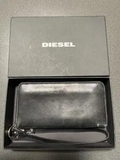 DIESEL ブラック レザー 長財布 専用ボックス付き