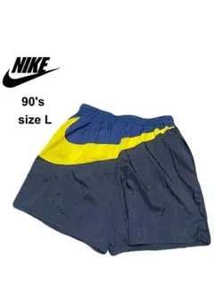 ★90s★NIKE★スイム ショーツ★ショートパンツ★ビッグスウォッシュ★L★