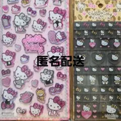 ハローキティヒョウ柄 グリッターシール ・タイルシール