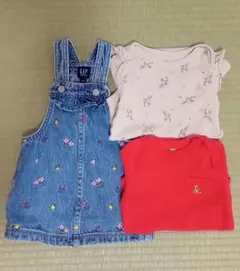 GAP デニムジャンパースカート ロンパースセット　6-12M